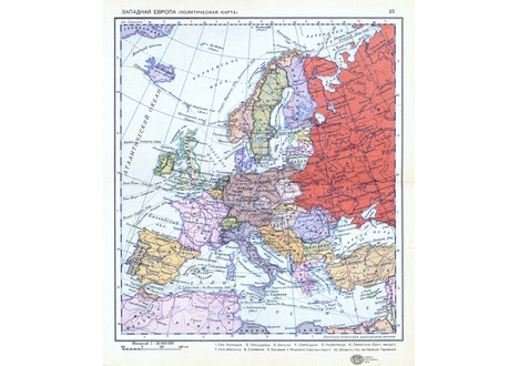 25. Западная Европа (политическая карта)